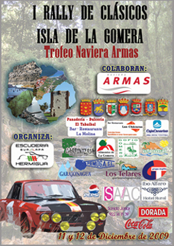 Cartel del I Rally de Clásicos Isla de La Gomera